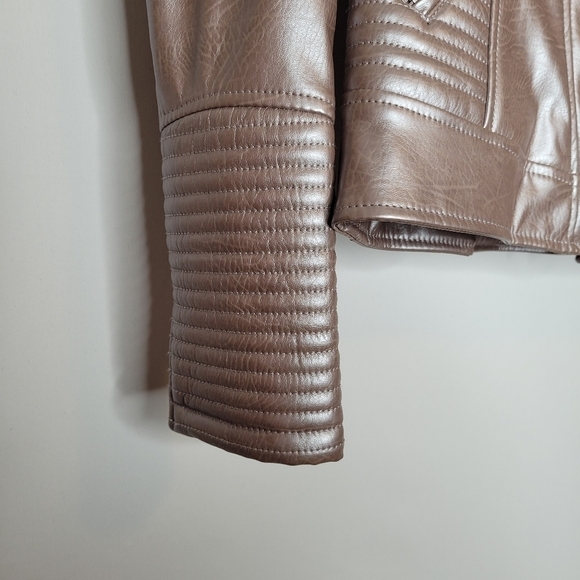 Bar III Rose Gold Quilted Moto Jacket - Picture 9 of 16